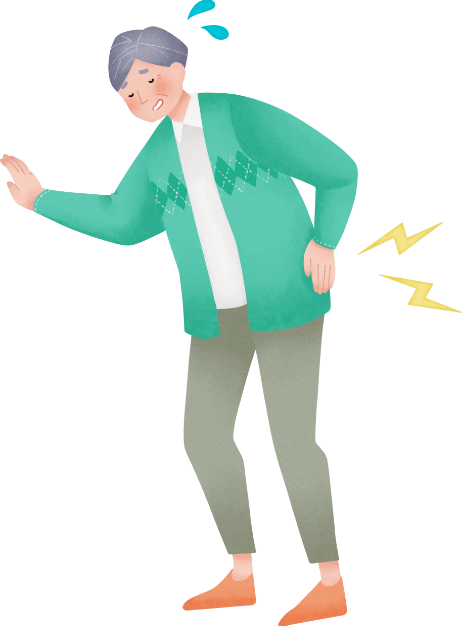 腰や背中の痛みがある多発性骨髄腫患者さん