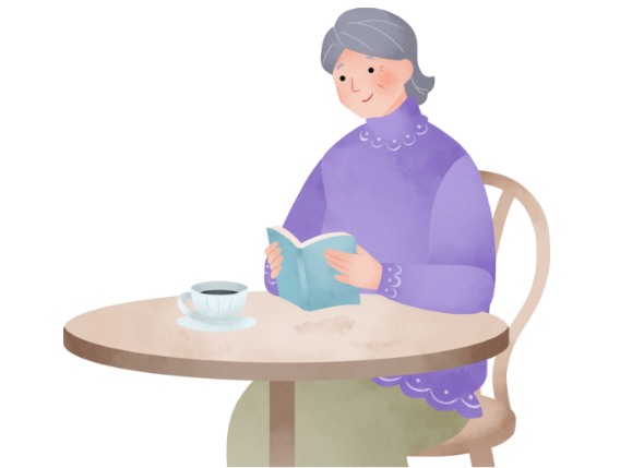 自分の時間を過ごす多発性骨髄腫患者さんのご家族